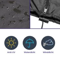 Merkloos Parasolhoes Met Rits En Trekkoord – Beschermhoes Voor Zweefparasol & Staande Parasol – Waterdicht Afdekhoes – Hoes Voor Hangparasol – Inclusief Opberghoes – Zwart - 205 Cm -Meubel Verkoop 1200x1200 899