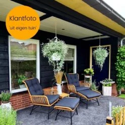 BUITEN Living Dex Wicker Loungestoel Tuin Incl. Wicker Voetenbank | Wicker + Aluminium | Bamboe Antraciet -Meubel Verkoop 1200x1200 9