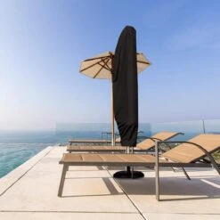Merkloos Parasolhoes Met Rits En Trekkoord – Beschermhoes Voor Zweefparasol & Staande Parasol – Waterdicht Afdekhoes – Hoes Voor Hangparasol – Inclusief Opberghoes – Zwart - 205 Cm -Meubel Verkoop 1200x1200 901