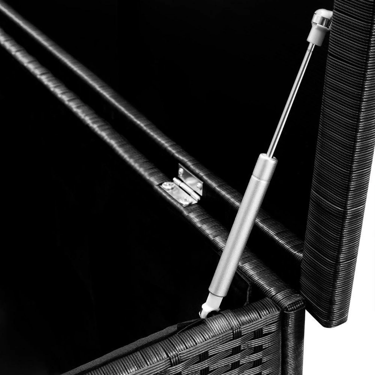 Casaria Wicker Opbergbox - Waterdicht 121,5cm Met Wielen - Grijs 6 Casaria Wicker Opbergbox - Waterdicht 121,5cm Met Wielen - Grijs - Afbeelding 4