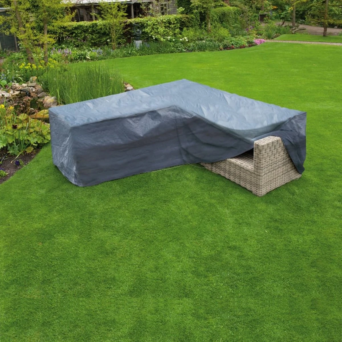 Nature - Tuinmeubelhoes - Beschermhoes Voor Loungeset L - H90 X 250 X 90cm 5 Nature - Tuinmeubelhoes - Beschermhoes Voor Loungeset L - H90 X 250 X 90cm - Afbeelding 3