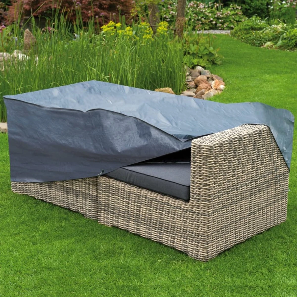 Nature - Tuinmeubelhoes - Beschermhoes Voor Loungebank - 2-zits - H60 X 170 X 90cm 5 Nature - Tuinmeubelhoes - Beschermhoes Voor Loungebank - 2-zits - H60 X 170 X 90cm - Afbeelding 3