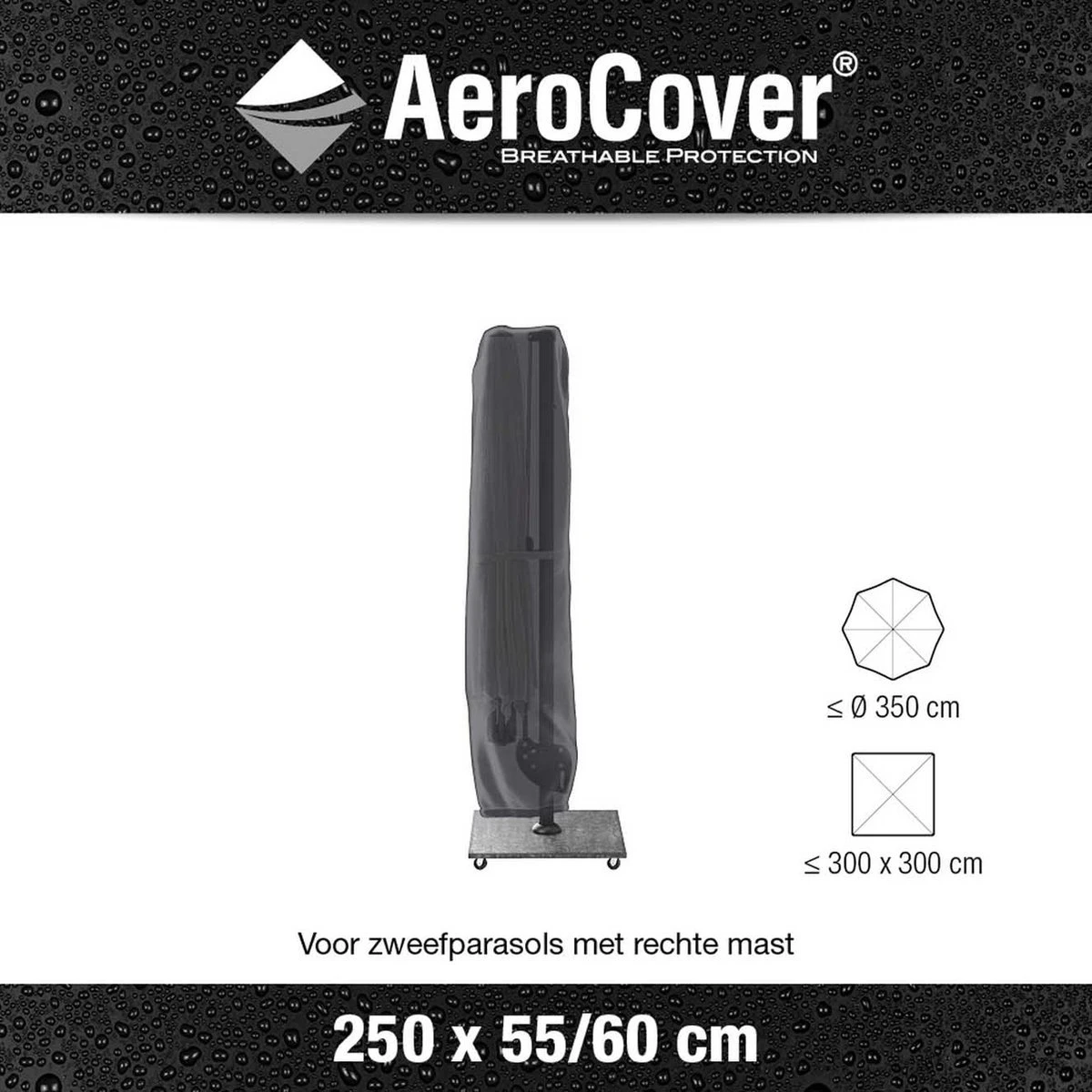 AeroCover Parasolhoes - Zweef Parasols - Grijs - 250x55 Cm (HxB) 12 AeroCover Parasolhoes - Zweef Parasols - Grijs - 250x55 Cm (HxB) - Afbeelding 10
