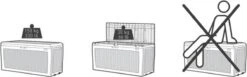 Keter Samoa Opbergbox - 270 L - 117x45x57 Cm - Grafiet -Meubel Verkoop 1200x374