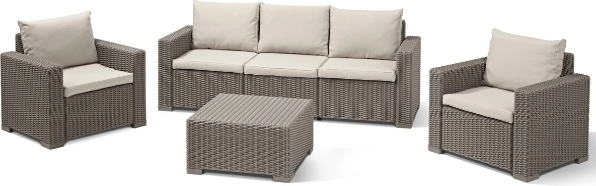 Allibert California Loungeset - 5 Personen - Cappuccino 3 Allibert California Loungeset - 5 Personen - Cappuccino