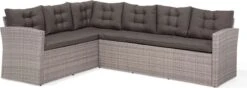 Beliani VITERBO - Loungeset Voor 8 - Grijs - PE Rotan -Meubel Verkoop 1200x429