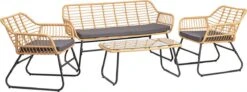 Milton & Oldbrook Tuinset 4-delig Kilsund Naturel -Meubel Verkoop 1200x449