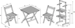 Bistro Set Hout Balkonset FSC – Patio Set Tuin – Houten Frans Tuinsetje – Kleine Tuinset – Complete Kleine Balkon Tafelset Met Gratis Bijzettafel – Hardhout FSC Balkonstoelen & Balkon Tafel - Tuintafel En Stoelen - Bistroset Van Hout – Balcony Set -Meubel Verkoop 1200x458