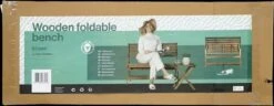 Merkloos Inklapbare Houten Tuinbank -Meubel Verkoop 1200x466