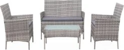 Alice's Garden Loungeset Moltès - 4 Plaatsen - Wicker - Kleine Set - Tinten Grijs/grijs 12 Alice's Garden Loungeset Moltès - 4 Plaatsen - Wicker - Kleine Set - Tinten Grijs/grijs -Meubel Verkoop 1200x484
