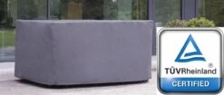 Weersbestendige Beschermhoes Tuinset | 245 X 150 X 95 Cm | Premium | Waterproof | TÜV Rheinland Gecertificeerd | Hoes Voor Tuin | Waterdicht | Solution Dyed (verkleuring Onmogelijk) | Grijs / Antraciet -Meubel Verkoop 1200x511