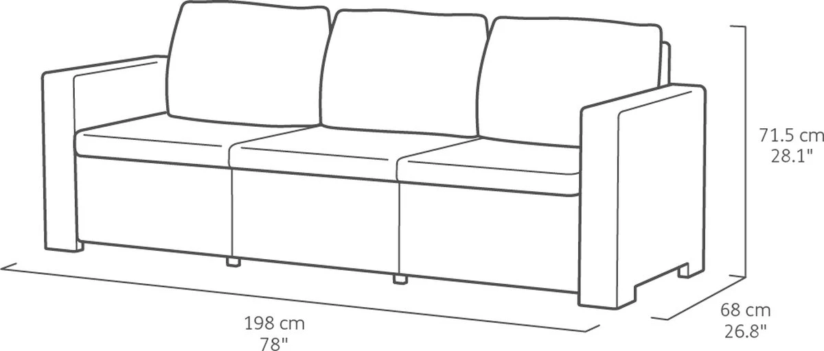 Allibert California Loungeset - 5 Personen - Cappuccino 10 Allibert California Loungeset - 5 Personen - Cappuccino - Afbeelding 8