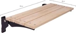 MaximaVida Opklapbare Gevelbank Jordaan 100 Cm- FSC Eikenhout -Meubel Verkoop 1200x518