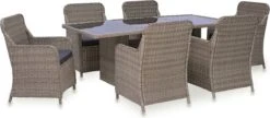VidaXL 7-delige Tuinset Poly Rattan Zwart -Meubel Verkoop 1200x525