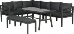 Blakes Lounge Diningset - 4 Delig - Donker Grijs