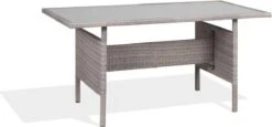 Beliani VITERBO - Loungeset Voor 8 - Grijs - PE Rotan -Meubel Verkoop 1200x559