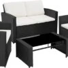 Tectake - Wicker Zitgroep Tuinset Lucca - Zwart - 404131 -Meubel Verkoop 1200x583 1