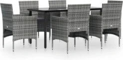 VidaXL 7-delige Tuinset Met Kussens Grijs En Zwart -Meubel Verkoop 1200x583 2