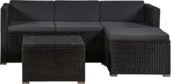 Polyrotan Loungeset Punta Cana L - Zwart -Meubel Verkoop 1200x589