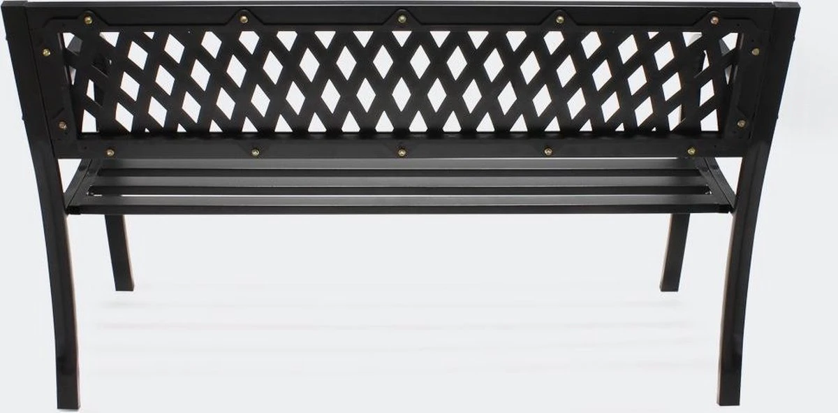 Tuinbank - Marijke -Tuinbankje - Tuinbank Metaal - Tuinbank Hout - Weersbestendig - 126 X 53 X 77 Cm 6 Tuinbank - Marijke -Tuinbankje - Tuinbank Metaal - Tuinbank Hout - Weersbestendig - 126 X 53 X 77 Cm - Afbeelding 4