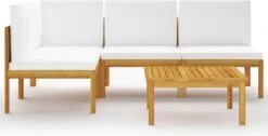 Decoways - 5-delige Loungeset Met Kussens Massief Acaciahout Crèmekleurig -Meubel Verkoop 1200x614