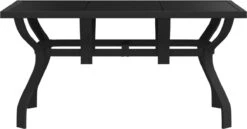 Prolenta Premium - Tuintafel 140x70x70 Cm Staal En Glas Zwart -Meubel Verkoop 1200x625