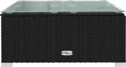 VidaLife Tuintafel 60x60x30 Cm Poly Rattan En Glas Zwart -Meubel Verkoop 1200x636