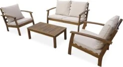 Houten Loungeset 4 Plaatsen - Ushuaïa -ecru Kussens, Bank, Fauteuils En Lage Tafel Van Acacia, Design 9 Houten Loungeset 4 Plaatsen - Ushuaïa -ecru Kussens, Bank, Fauteuils En Lage Tafel Van Acacia, Design -Meubel Verkoop 1200x655 5