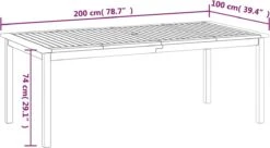 Prolenta Premium - Tuintafel 200x100x74 Cm Massief Acaciahout -Meubel Verkoop 1200x659 3