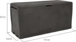 Keter Samoa Opbergbox - 270 L - 117x45x57 Cm - Grafiet -Meubel Verkoop 1200x667