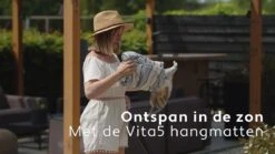 Vita5 Hangmat Met Standaard – 2 Persoons – Incl. Bekerhouder – 205kg Draaggewicht – Grijs -Meubel Verkoop 1200x675 18