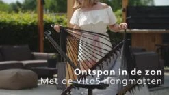 Vita5 Hangmat Met Standaard En Spreidstok – 2 Persoons – Incl. Bekerhouder - Afneembaar Kussen – Uv-bestendig – Lichtgrijs -Meubel Verkoop 1200x675 21