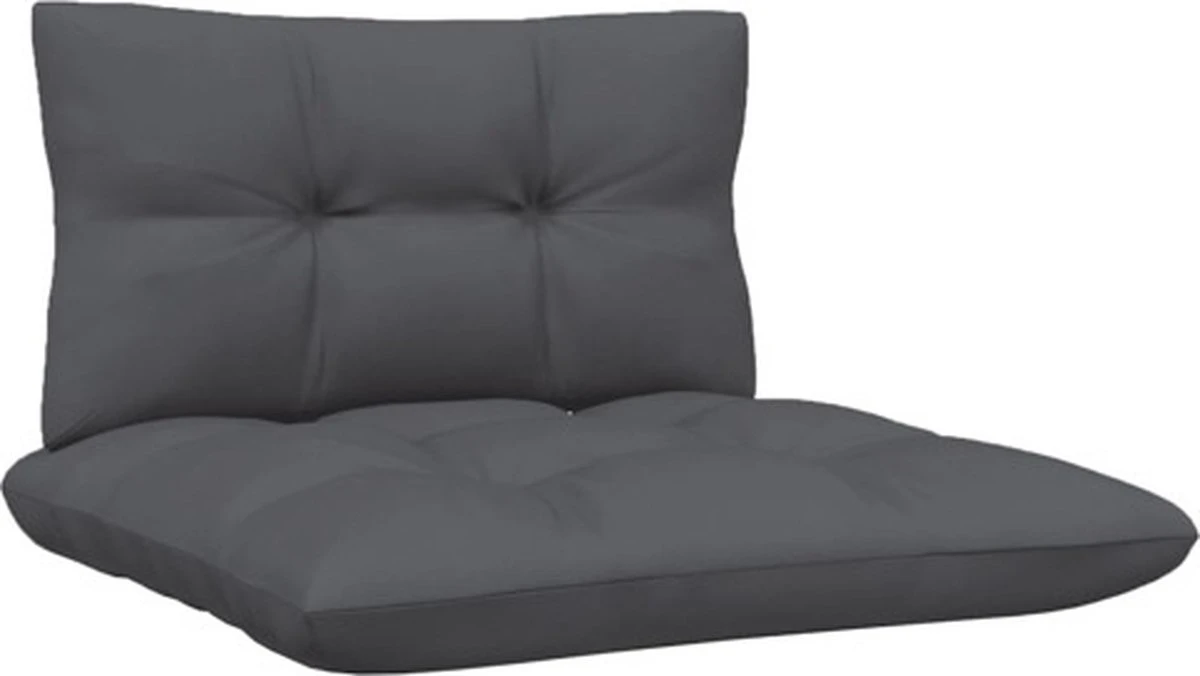 VidaXL 3-delige Loungeset Met Kussens Massief Grenenhout Zwart 7 VidaXL 3-delige Loungeset Met Kussens Massief Grenenhout Zwart - Afbeelding 5