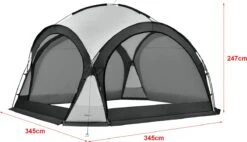 Pro-Tec Paviljoen Grästorp Met LED-verlichting 345x345x247 Cm Donkergrijs -Meubel Verkoop 1200x689