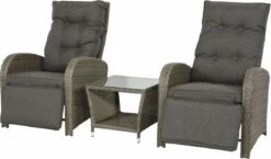 Loungeset Duoset Melia 2 Verstelbare Stoelen + Tafel - Balkonset -Meubel Verkoop 1200x703