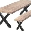 Douglas Tuinset - Tuintafel 220 X 90 + Tuinbankje - Stalen X Poten + Tijdelijk Gratis Onderhoudspakket - Inclusief Montage -Meubel Verkoop 1200x707 2