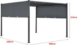 Pergola Fortaleza Tuinpaviljoen Met LED Verlichting 3x3 M Donkergrijs 10 Pergola Fortaleza Tuinpaviljoen Met LED Verlichting 3x3 M Donkergrijs -Meubel Verkoop 1200x710 2