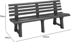 Casaria Tuinbank Orchidea – Kunststof/240kg Belastbaar – Antraciet -Meubel Verkoop 1200x712 1