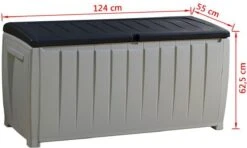 Keter Novel Opbergbox - 340L - 124x55x62.5cm - Grijs -Meubel Verkoop 1200x718 3