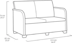 Keter Tuinbank 2-zits Rosalie Grafietkleurig -Meubel Verkoop 1200x728