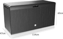 Prosperplast Opbergbox Met Deksel – Waterdicht Wielen 290 L -Antraciet -Meubel Verkoop 1200x732 1