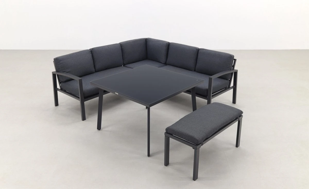 Wellington Lounge Dining Set - Carbon Black 4 Wellington Lounge Dining Set - Carbon Black - Afbeelding 2