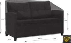 CUHOC - Beschermhoes Tuinbank - Tuinbankhoes - Golden Label - 224x84x66 - Aflopend