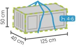 Opbergtas Voor Tuinmeubelkussens - 125 X 40 X 50 Cm (4 – 6 Lounge- Tuinkussens) - Grijs / Antraciet 12 Opbergtas Voor Tuinmeubelkussens - 125 X 40 X 50 Cm (4 – 6 Lounge- Tuinkussens) - Grijs / Antraciet -Meubel Verkoop 1200x738 3
