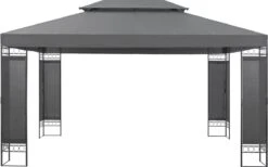 Paviljoen Lanciano Partytent 4x3x2,65 Cm Donkergrijs 12 Paviljoen Lanciano Partytent 4x3x2,65 Cm Donkergrijs -Meubel Verkoop 1200x746 1