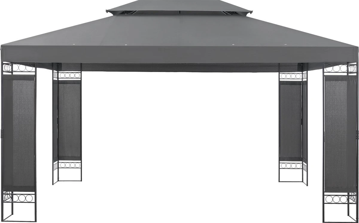 Paviljoen Lanciano Partytent 4x3x2,65 Cm Donkergrijs 6 Paviljoen Lanciano Partytent 4x3x2,65 Cm Donkergrijs - Afbeelding 4