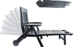 Casaria Ligstoel Zircone – Verstelbaar/Wielen Tot 120 Kg – Antraciet -Meubel Verkoop 1200x766