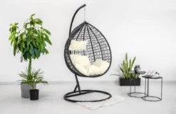 Hangstoel - Ei Stoel - Met Frame - Zwart Beige - Tot 125 Kg -Meubel Verkoop 1200x780 1