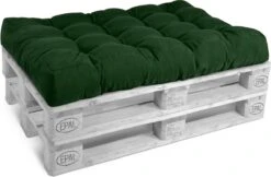 Beautissu Style – Palletkussen Set – 1x Zitkussen 120x80 Cm & 1x Rugkussen 120x40 Cm – Donker Groen -Meubel Verkoop 1200x787 1