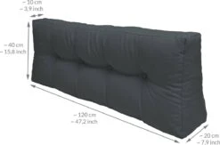 Beautissu Eco Elements Palletkussen – Rugkussen 120x40x15 Cm Voor Palletbank - Kussen Graphiet Grijs - Palletkussens In Matraskussen Kwaliteit -Meubel Verkoop 1200x790 5